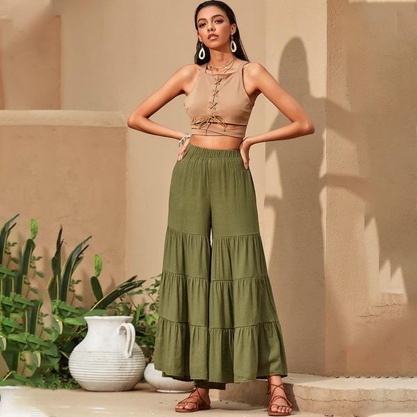 women's pants & capris 2021 summer high waist slim loose cotton trousers holiday beach women pleated stitching wide leg, Black;white
women's pants & capris 2021 summer high waist slim loose cotton trousers holiday beach women pleated stitching wide leg, Black;white