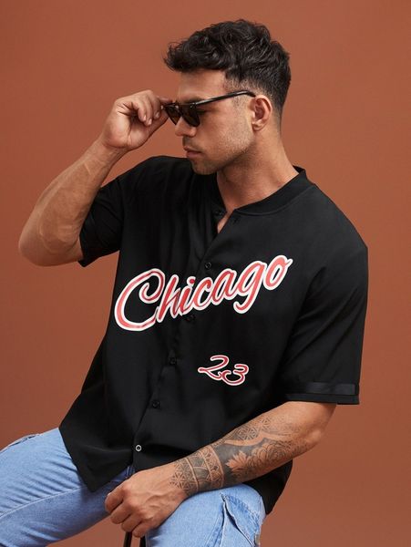 extended sizes men letter graphic shirt 00gt#, White;black
extended sizes men letter graphic shirt 00gt#, White;black