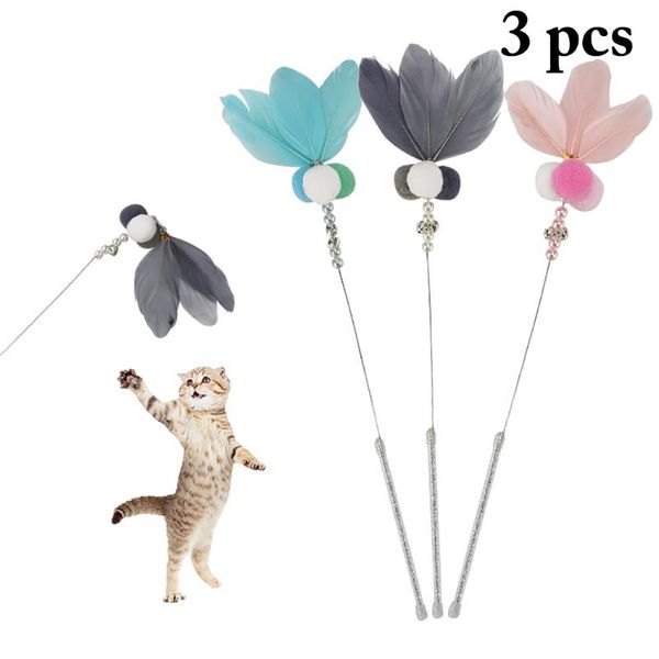 cat toys 3pcs teaser toy creative colorful faux feather wand interactive funny pet training
cat toys 3pcs teaser toy creative colorful faux feather wand interactive funny pet training