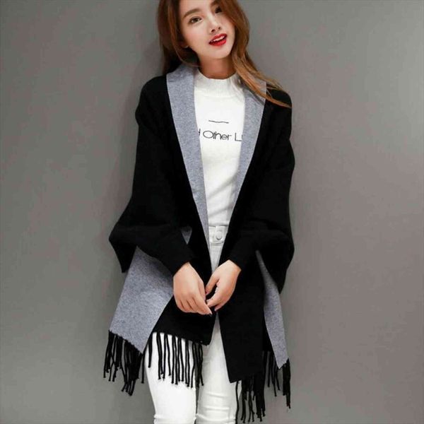 autumn winter fashion lady tassel women sweaters knitted shawl solid batwing sleeve poncho cardigan wrap swing, White;black
autumn winter fashion lady tassel women sweaters knitted shawl solid batwing sleeve poncho cardigan wrap swing, White;black