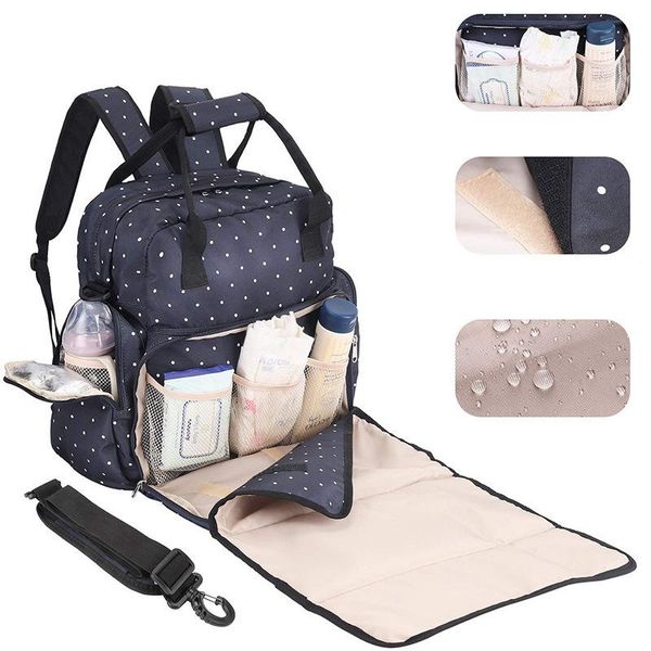 

diaper bags fashion dots mommy bag multifunctional stroller nappy travel backpack for mom large capacity baby care maternity