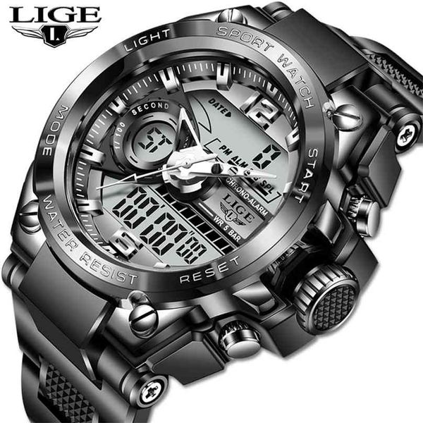 lige sports men's watches brand luxury military quartz watch men waterproof s shock male clock relogio masculino display 210609, Slivery;brown
lige sports men's watches brand luxury military quartz watch men waterproof s shock male clock relogio masculino display 210609, Slivery;brown