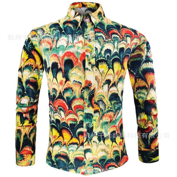 2020 men's long sved shirt hemp cotton printing new autumn and winter lapel national style, White;black
2020 men's long sved shirt hemp cotton printing new autumn and winter lapel national style, White;black
