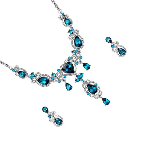 earrings & necklace 1 set clavicle and ear jewelry wedding bride neck pendant, Silver
earrings & necklace 1 set clavicle and ear jewelry wedding bride neck pendant, Silver