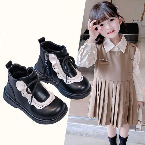 boots children' shoes girl' autumn and winter female baby foreign style lace leather, Black;grey
boots children' shoes girl' autumn and winter female baby foreign style lace leather, Black;grey