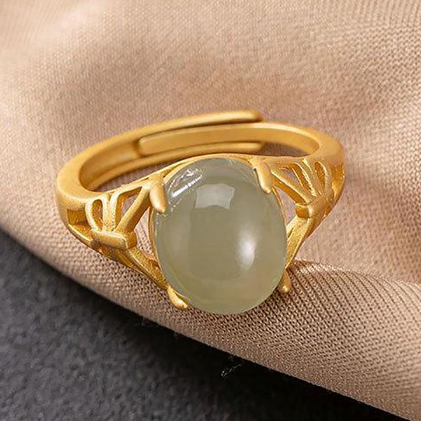 cluster rings original design silver inlaid natural hetian jade chinese retro temperament hollow pattern opening adjustable women ring, Golden;silver
cluster rings original design silver inlaid natural hetian jade chinese retro temperament hollow pattern opening adjustable women ring, Golden;silver