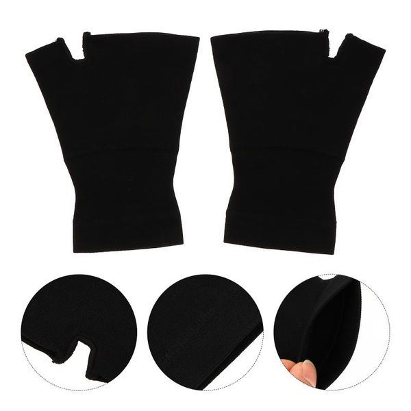 wrist support 1 pair arthritis and thumb for pain, Black;red