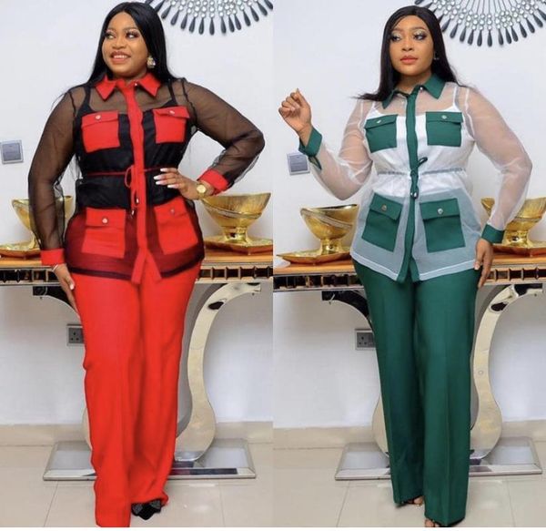women's two piece pants women 2 pieces set transparent blouses vest waist belt button up pockets elegant suit office ladies work wear, White
women's two piece pants women 2 pieces set transparent blouses vest waist belt button up pockets elegant suit office ladies work wear, White