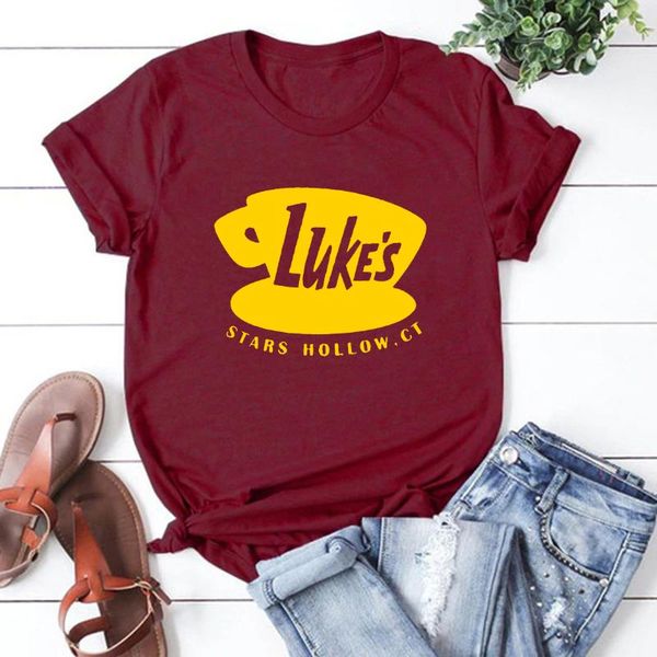 women's t-shirt luke's stars hollow tshirt gilmore girls tv shows fashion streetwear women graphic tees, White
women's t-shirt luke's stars hollow tshirt gilmore girls tv shows fashion streetwear women graphic tees, White