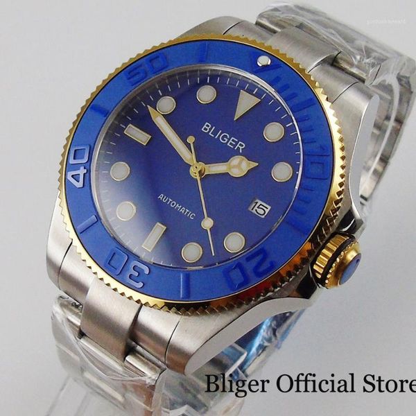 blue automatic men watch 21 jewels miyota 8215 movement brushed strap gold coated bezel sapphire glass no magnifier wristwatches, Slivery;brown
blue automatic men watch 21 jewels miyota 8215 movement brushed strap gold coated bezel sapphire glass no magnifier wristwatches, Slivery;brown