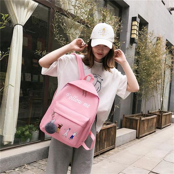 backpack personality wild for girls cartoon alphabet student casual large capacity travel 4 piece set schoolbag e26
backpack personality wild for girls cartoon alphabet student casual large capacity travel 4 piece set schoolbag e26