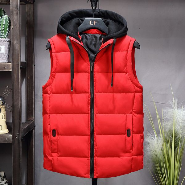 men's down cotton waistcoat youth korean casual autumn and winter fashion jacket detachable hat, Black;white
men's down cotton waistcoat youth korean casual autumn and winter fashion jacket detachable hat, Black;white
