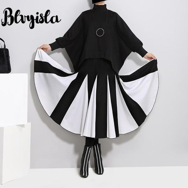 skirts blvyisla pleated splicing contrast skirt fashion women trend spring winter special, Black
skirts blvyisla pleated splicing contrast skirt fashion women trend spring winter special, Black