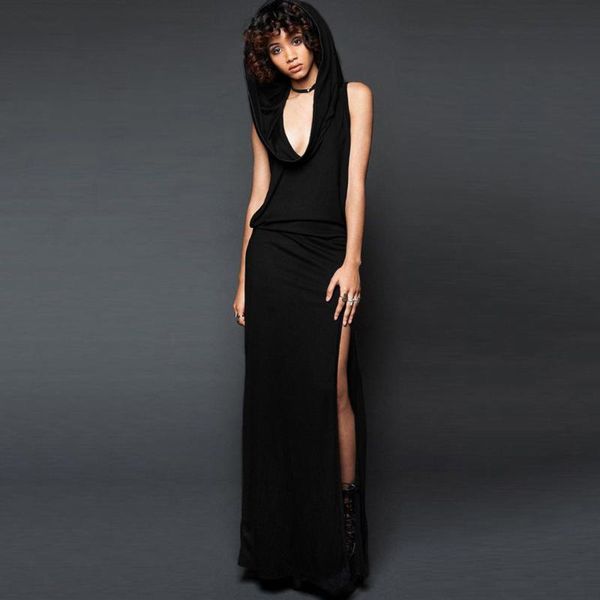 casual dresses vintage women's hooded maxi dress medieval solid color backless sleeveless punk ladies party slit #t2g, Black;gray
casual dresses vintage women's hooded maxi dress medieval solid color backless sleeveless punk ladies party slit #t2g, Black;gray