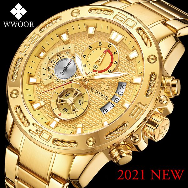 wwoor 2021 fashion mens watches brand luxury gold full steel quartz watch men waterproof sport chronograph relogio masculinog, Slivery;brown
wwoor 2021 fashion mens watches brand luxury gold full steel quartz watch men waterproof sport chronograph relogio masculinog, Slivery;brown