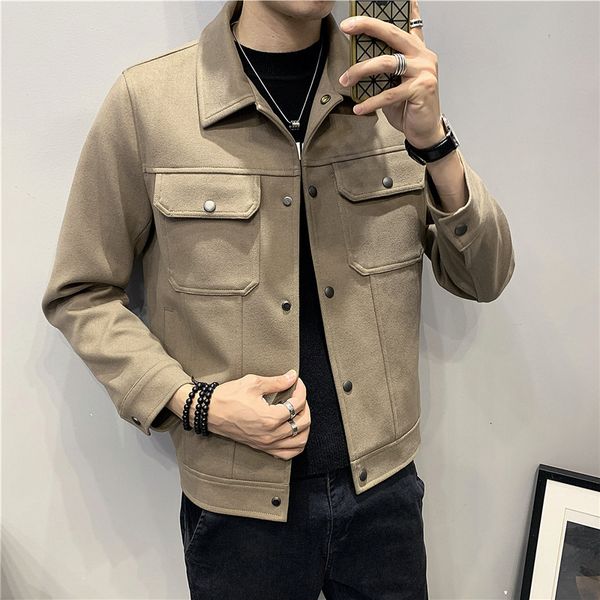 mode 2021 new autumn thick men's casual jackets simple solid clothing fine turn down collar coats streetwear 3xl-m ehjq, Black;brown
mode 2021 new autumn thick men's casual jackets simple solid clothing fine turn down collar coats streetwear 3xl-m ehjq, Black;brown