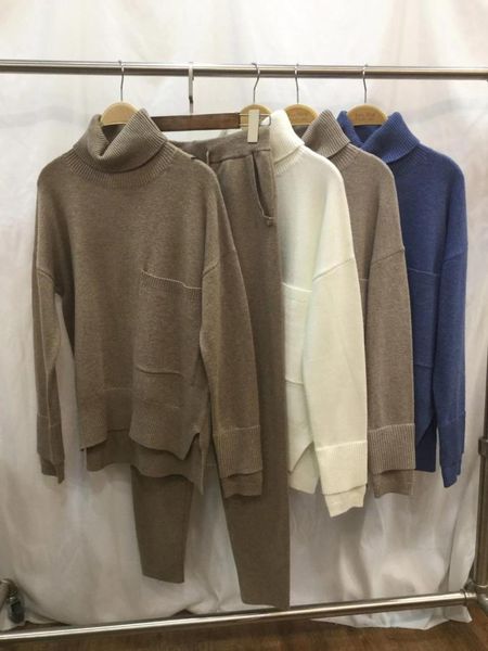 women's real suit 2021 winter new simple high neck loose sweater and cashmere pants two-piece 45% 30% wool fashion 2 pieces, White
women's real suit 2021 winter new simple high neck loose sweater and cashmere pants two-piece 45% 30% wool fashion 2 pieces, White