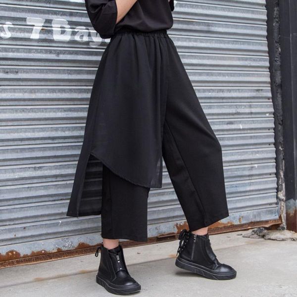 women's pants & capris qpfjqd 2021 original spring autumn patchwork mesh loose long elastic waist black color casual women wide leg tro, Black;white
women's pants & capris qpfjqd 2021 original spring autumn patchwork mesh loose long elastic waist black color casual women wide leg tro, Black;white
