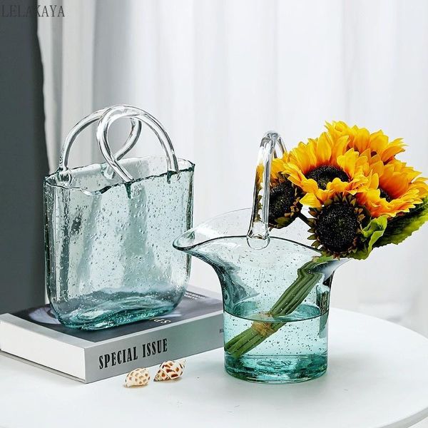 vases bag shape glass vase hydroponic flower pot creative handbag pink basket bubble fish tank luxury home table ornament
vases bag shape glass vase hydroponic flower pot creative handbag pink basket bubble fish tank luxury home table ornament