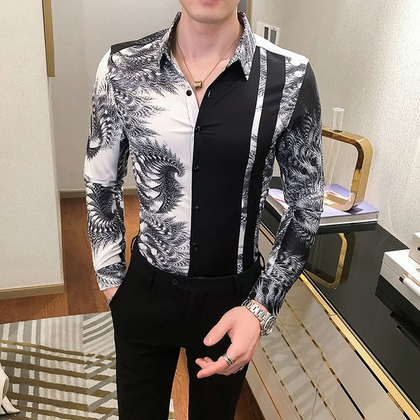 2021 autumn new floral shirt of long korean men thin fit casual shirts for all streetwear/graduation tuxedo 3xl zxnh, Black;brown
2021 autumn new floral shirt of long korean men thin fit casual shirts for all streetwear/graduation tuxedo 3xl zxnh, Black;brown