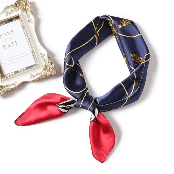scarves 2021 luxury women silk scarf brand chain print neck foulard lady headband small hand kerchief femme bandana shawl, Blue;gray
scarves 2021 luxury women silk scarf brand chain print neck foulard lady headband small hand kerchief femme bandana shawl, Blue;gray
