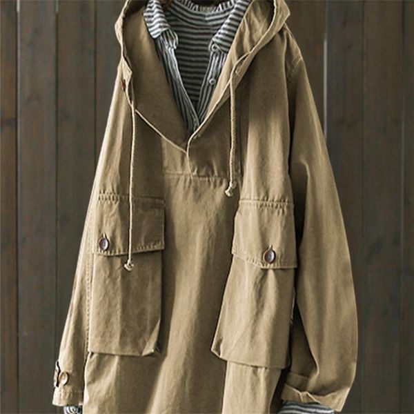 women's trench coats three-dimensional pocket hooded draw rope large size medium long windshield, Tan;black
women's trench coats three-dimensional pocket hooded draw rope large size medium long windshield, Tan;black