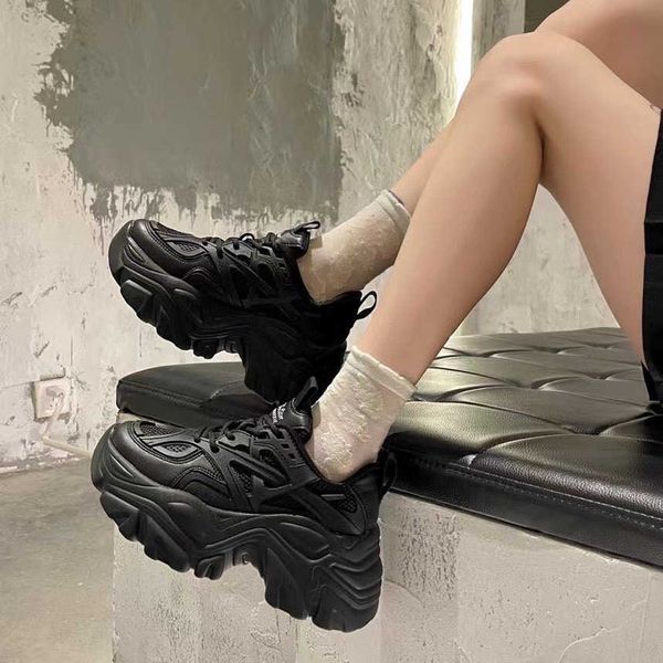 2021 autumn thick soled dad sho women's black sneakers korean breathable casual muffin trend
2021 autumn thick soled dad sho women's black sneakers korean breathable casual muffin trend