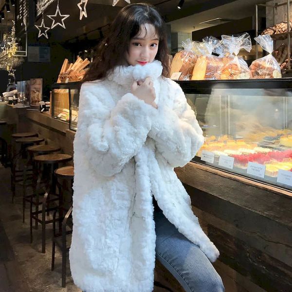 women's fur & faux jackst - women's imitation rabbit long coat, korean style thick warm medium length, winter, 2021, Black
women's fur & faux jackst - women's imitation rabbit long coat, korean style thick warm medium length, winter, 2021, Black