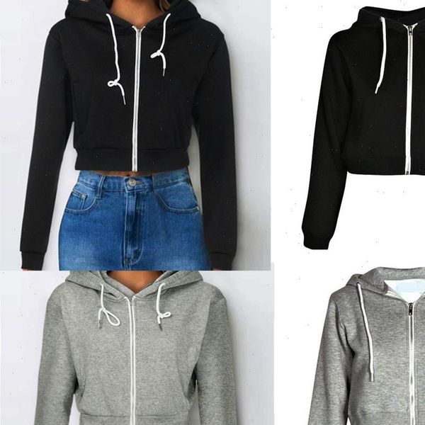2021 women fashion solid crop hoodie zipper sweatshirt zip cosy hoody dance ladies w510, Black;brown
2021 women fashion solid crop hoodie zipper sweatshirt zip cosy hoody dance ladies w510, Black;brown