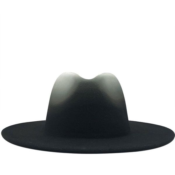 wide brim hats women men wool felt vintage gradient fedora hat spring autumn winter gentleman elegant lady jazz panama caps, Blue;gray
wide brim hats women men wool felt vintage gradient fedora hat spring autumn winter gentleman elegant lady jazz panama caps, Blue;gray
