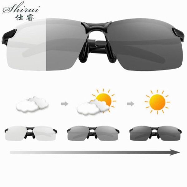 sunglasses pochromic men polarized driving chameleon glasses male change color sun day night vision driver's eyewear, White;black
sunglasses pochromic men polarized driving chameleon glasses male change color sun day night vision driver's eyewear, White;black