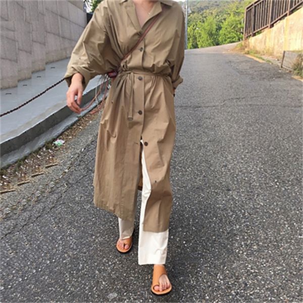 2021 new autumn long trench coat for women thin button up coats and jackets windbreaker duster cardigan korean fashion 4ol5, Tan;black
2021 new autumn long trench coat for women thin button up coats and jackets windbreaker duster cardigan korean fashion 4ol5, Tan;black
