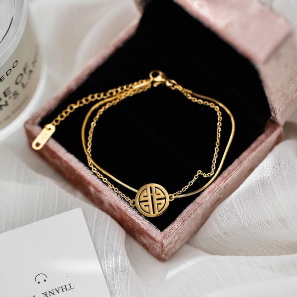 bangle design double blessing brand bracelet for women 18k gold simple girlfriends bracelets do not fade bangles fashion jewelry, Black
bangle design double blessing brand bracelet for women 18k gold simple girlfriends bracelets do not fade bangles fashion jewelry, Black