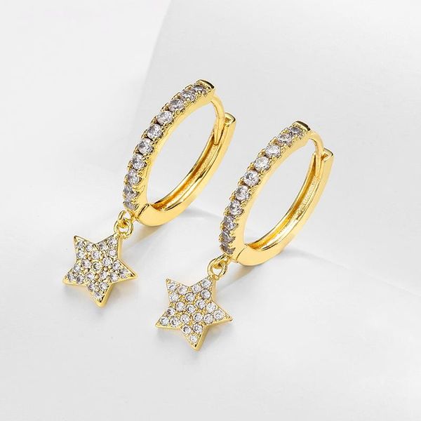 hoop & huggie uilz bohemian style micro-set zircon creative star shape earrings metal texture anniversary birthday gift female cs3247, Golden;silver
hoop & huggie uilz bohemian style micro-set zircon creative star shape earrings metal texture anniversary birthday gift female cs3247, Golden;silver