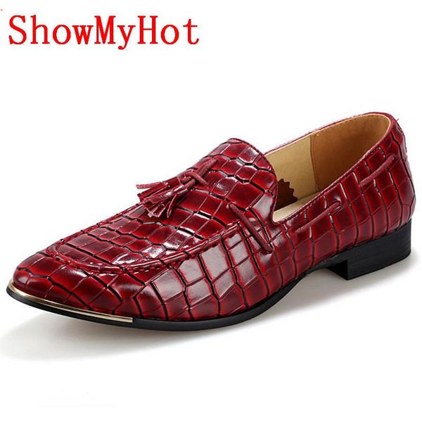 dress shoes men flats slip on red black yellow tassel crocodile brand moccasins casual loafers embossed leather
dress shoes men flats slip on red black yellow tassel crocodile brand moccasins casual loafers embossed leather