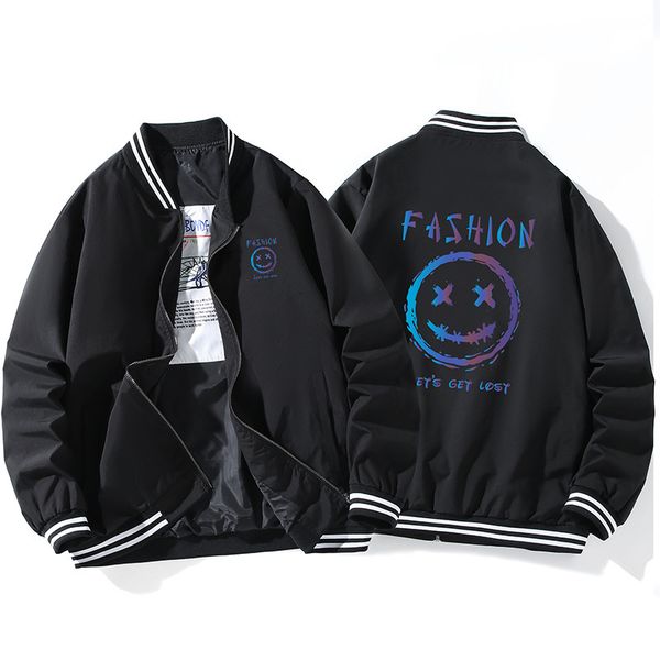 large men's korean fashion baseball collar et fat casual loose youth cloth, Black;brown
large men's korean fashion baseball collar et fat casual loose youth cloth, Black;brown
