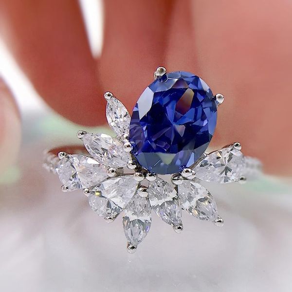 cluster rings 100% 925 sterling silver 7*9mm high carbon diamond synthetic sapphire for women sparkling wedding fine jewelry, Golden;silver
cluster rings 100% 925 sterling silver 7*9mm high carbon diamond synthetic sapphire for women sparkling wedding fine jewelry, Golden;silver