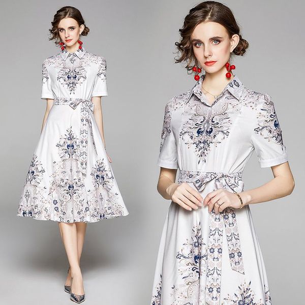 casual dresses wholesale summer runway vintage print collar bow short sleeve empire waist women ladies party a-line midi dress, Black;gray
casual dresses wholesale summer runway vintage print collar bow short sleeve empire waist women ladies party a-line midi dress, Black;gray