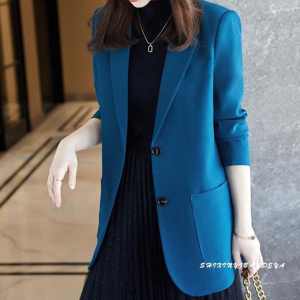 women's suits & blazers long-sleeved small suit jacket women commuter casual fashion business wear winter oversized blazer, White;black
women's suits & blazers long-sleeved small suit jacket women commuter casual fashion business wear winter oversized blazer, White;black