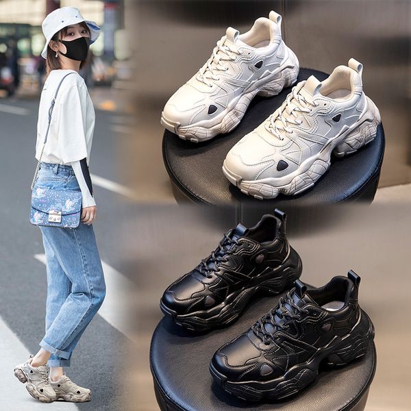 film bottom dad shoes women's thick spring 2021 sports running children's increased breathable casual, Black;white
film bottom dad shoes women's thick spring 2021 sports running children's increased breathable casual, Black;white