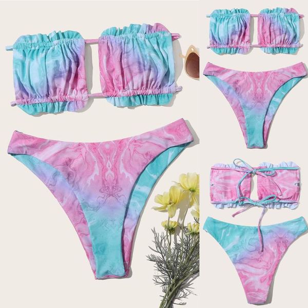 one-piece suits women's bikini set two piece knot front crop swimsuit gradient split brazilian biquini summer beachwear kostium
one-piece suits women's bikini set two piece knot front crop swimsuit gradient split brazilian biquini summer beachwear kostium