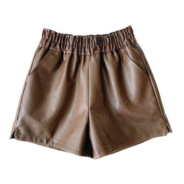 women's shorts women small leather pants 2021pu high waist slimming casual wide-legged all-match bottoming boots, White;black
women's shorts women small leather pants 2021pu high waist slimming casual wide-legged all-match bottoming boots, White;black