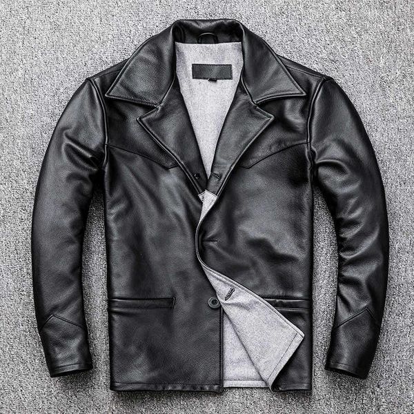 men's leather & faux 2021 genuine jacket men long slim fit suit turn-down collar black single-breasted casual coat
men's leather & faux 2021 genuine jacket men long slim fit suit turn-down collar black single-breasted casual coat