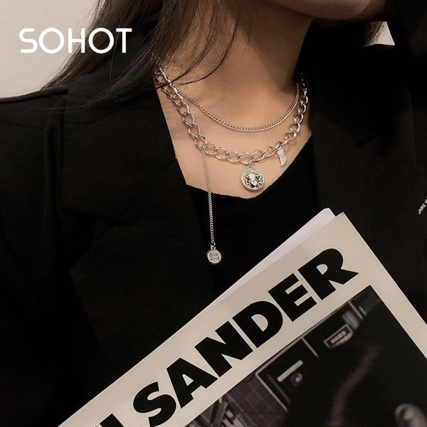 pendant necklaces so multilayer long tassel necklace angel feather wing heart irregular round chain good luck letter punk party gift, Silver
pendant necklaces so multilayer long tassel necklace angel feather wing heart irregular round chain good luck letter punk party gift, Silver