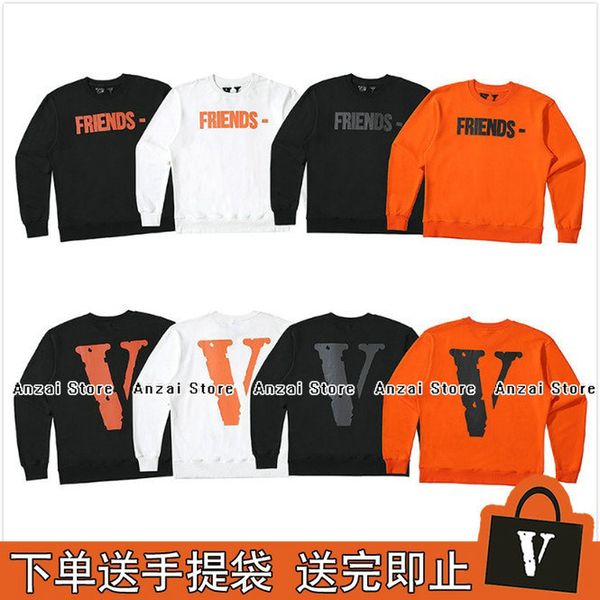 long 2021 brand v hoodie guerrilla store limited large letters friends thin style pullover hoodless round neck sweater men's and women&, Black
long 2021 brand v hoodie guerrilla store limited large letters friends thin style pullover hoodless round neck sweater men's and women&, Black