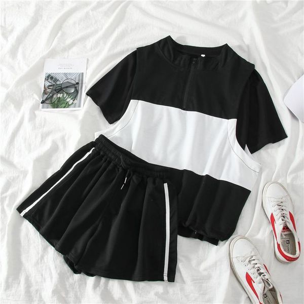 two piece dress 2021 summer women 3 sets casual sports streetwear zipper vest white t shirt pullover+high waist striped short pants
two piece dress 2021 summer women 3 sets casual sports streetwear zipper vest white t shirt pullover+high waist striped short pants