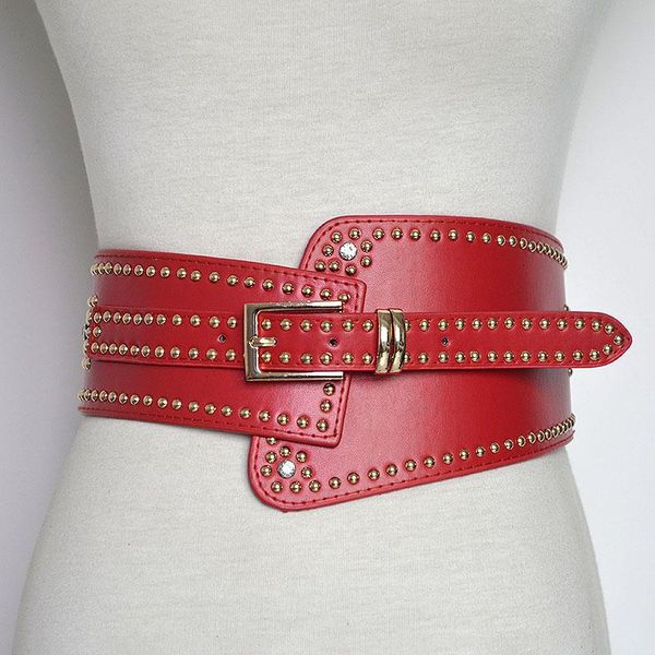 belts fashion punk rocker wide for women elastic european style corset leather metal round buckle waistband, Black;brown
belts fashion punk rocker wide for women elastic european style corset leather metal round buckle waistband, Black;brown