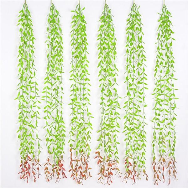 105cm artificial real touch pine needle wall hanging vine simulation leaves home wedding party green plant wall decoration 
105cm artificial real touch pine needle wall hanging vine simulation leaves home wedding party green plant wall decoration