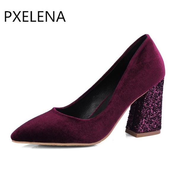 dress shoes pxelena elegant classic slip on women pumps pointed te flock square chunky block high heels ol office lady date pump 34-42, Black
dress shoes pxelena elegant classic slip on women pumps pointed te flock square chunky block high heels ol office lady date pump 34-42, Black