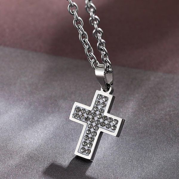 pendant necklaces personality stainless steel chain necklace full rhinestone cross for men women punk hip hop jewelry accessories, Silver
pendant necklaces personality stainless steel chain necklace full rhinestone cross for men women punk hip hop jewelry accessories, Silver